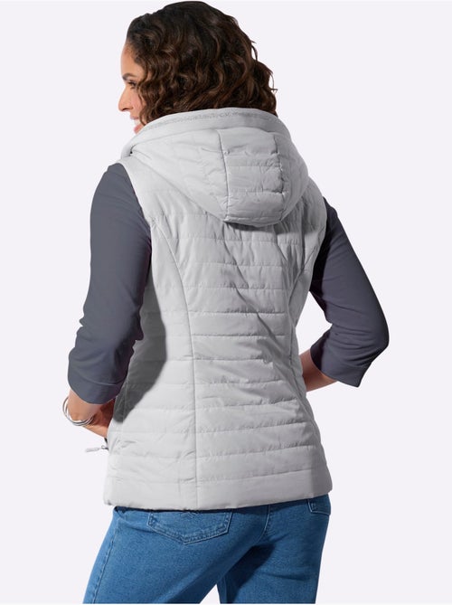 Gilet matelassé capuche avec coulisse et lien à nouer - taille standard - witt - Kiabi