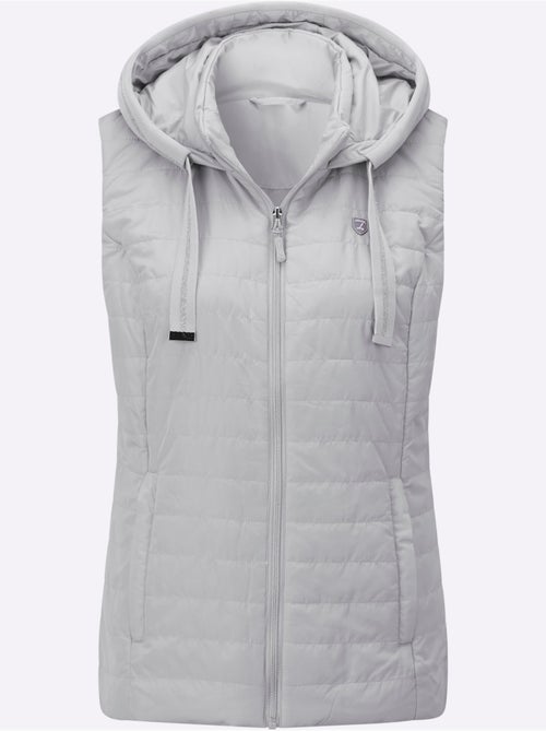 Gilet matelassé capuche avec coulisse et lien à nouer - taille standard - witt - Kiabi