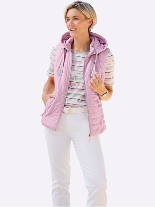 Gilet matelassé capuche avec coulisse et lien à nouer - taille standard - witt - Kiabi