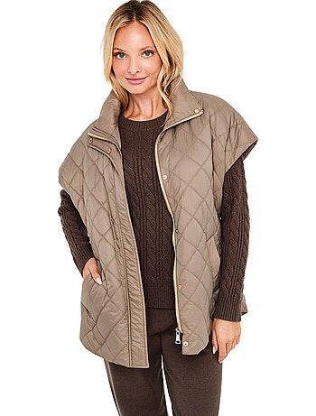 Gilet matelassé ceinturé manches courtes pc2