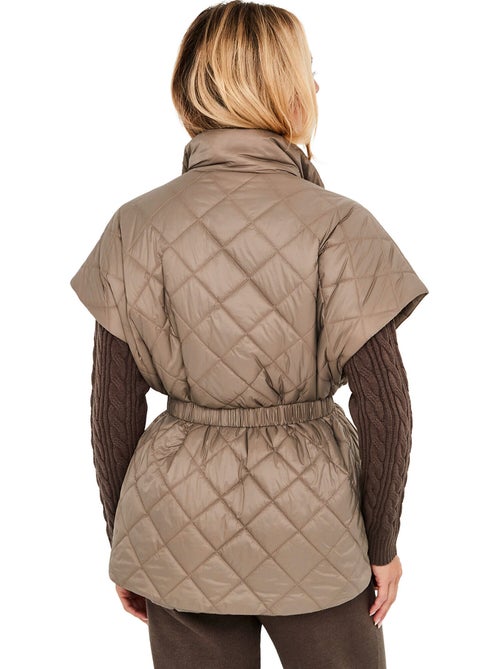 Gilet matelassé ceinturé manches courtes pc2 - Kiabi