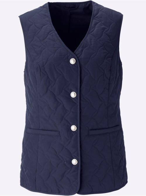 Gilet matelassé doublée et matelassée - taille standard - moda vilona - Kiabi Gilet matelassé doublée et matelassée - taille standard - moda vilona - Kiabi