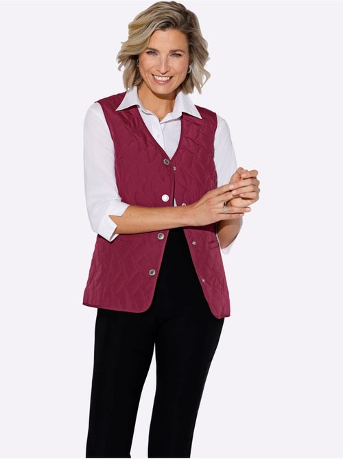 Gilet matelassé doublée et matelassée - taille standard - moda vilona - Kiabi Gilet matelassé doublée et matelassée - taille standard - moda vilona - Kiabi