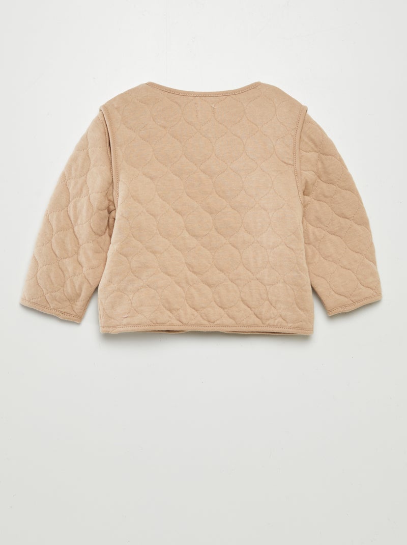 Gilet matelassé et rembourré avec manches amovibles Beige - Kiabi