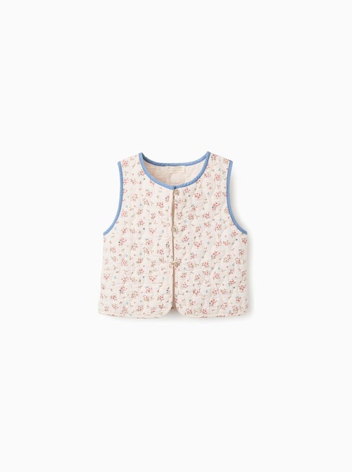 Gilet Matelassé Floral - Kiabi