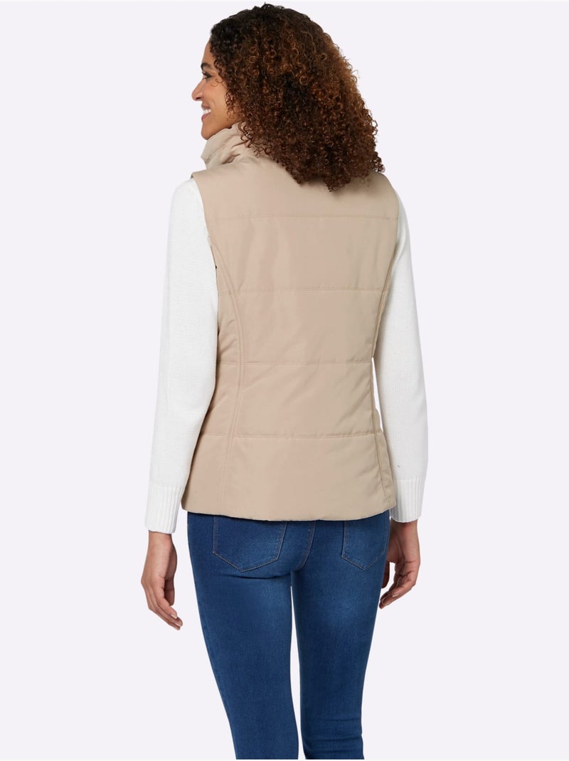 Gilet matelassé joli aspect contrasté - taille standard - witt Beige - Kiabi