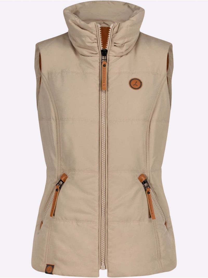 Gilet matelassé joli aspect contrasté - taille standard - witt Beige - Kiabi