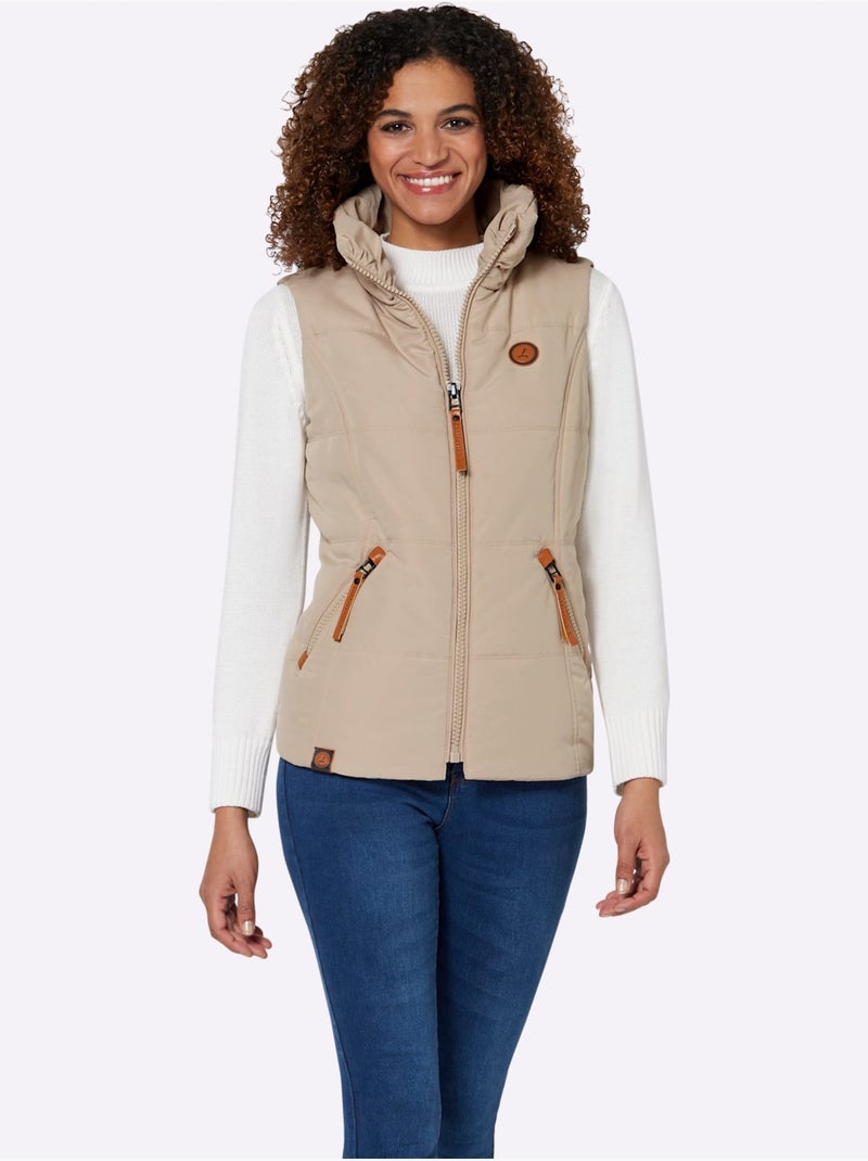 Gilet matelassé joli aspect contrasté - taille standard - witt Beige - Kiabi