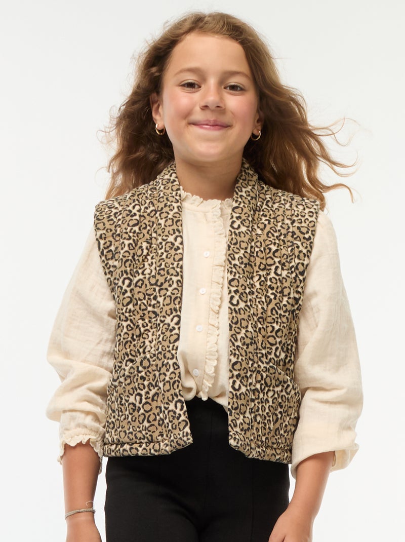 Gilet matelassé léopard sans manches Léopard - Kiabi