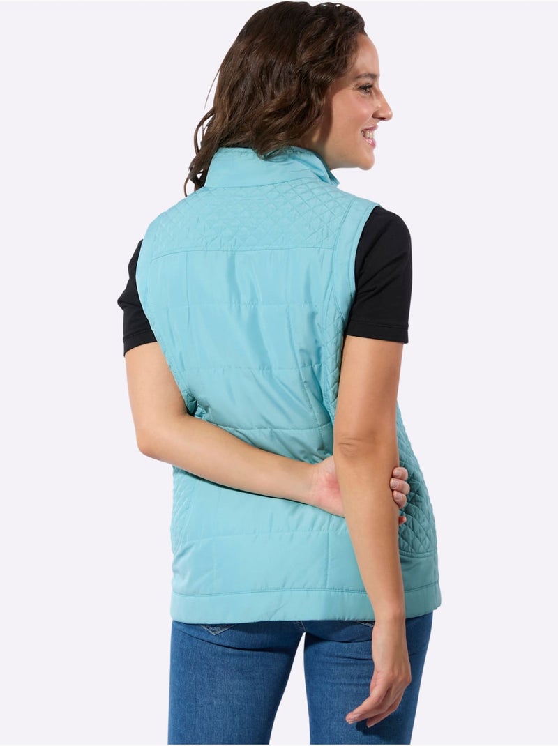 Gilet Matelassé Mélange De Motifs Matelassés - Taille Standard - Witt Bleu marine - Kiabi