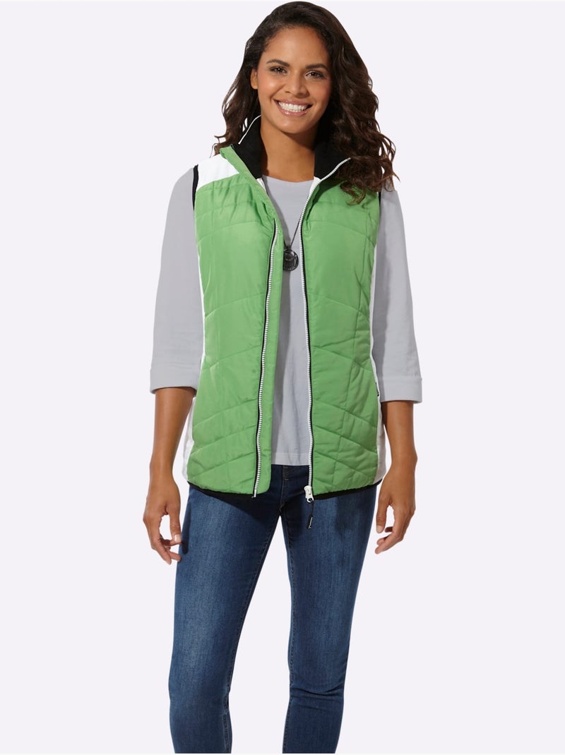 Gilet matelassé microfibre facile d'entretien - taille standard - witt Vert - Kiabi