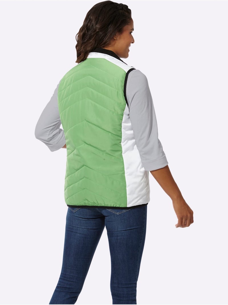 Gilet matelassé microfibre facile d'entretien - taille standard - witt Vert - Kiabi