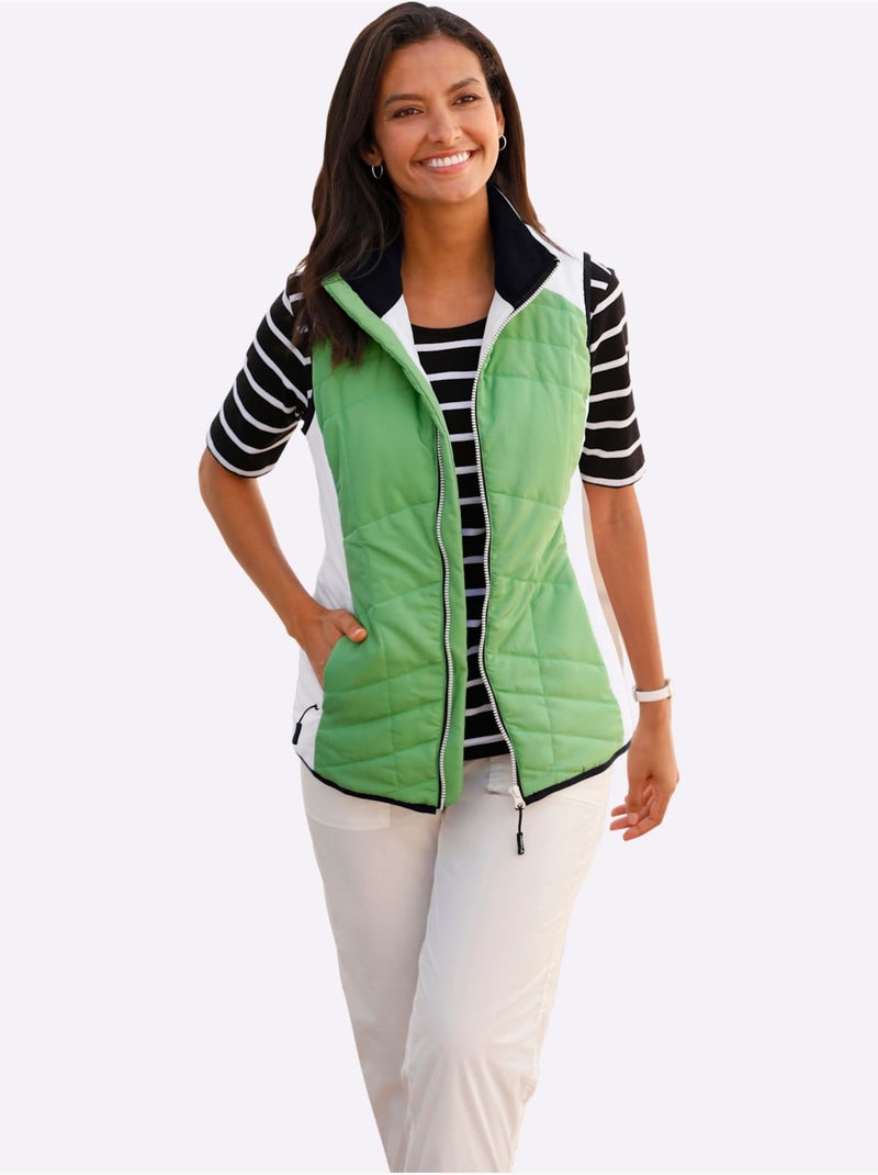 Gilet matelassé microfibre facile d'entretien - taille standard - witt Vert - Kiabi