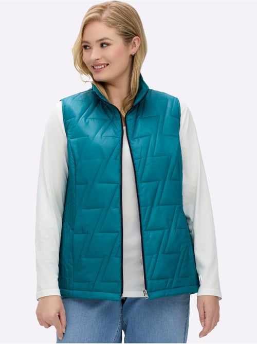 Gilet matelassé piquage affinant - taille standard - moda vilona - Kiabi Gilet matelassé piquage affinant - taille standard - moda vilona - Kiabi