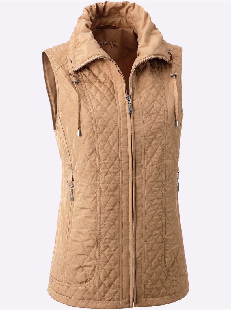 Gilet Matelassé Piquage élégant - Taille Standard - Witt Marron - Kiabi