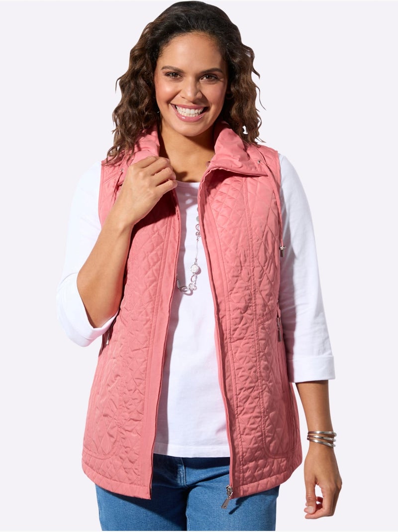 Gilet Matelassé Piquage élégant - Taille Standard - Witt Rose - Kiabi