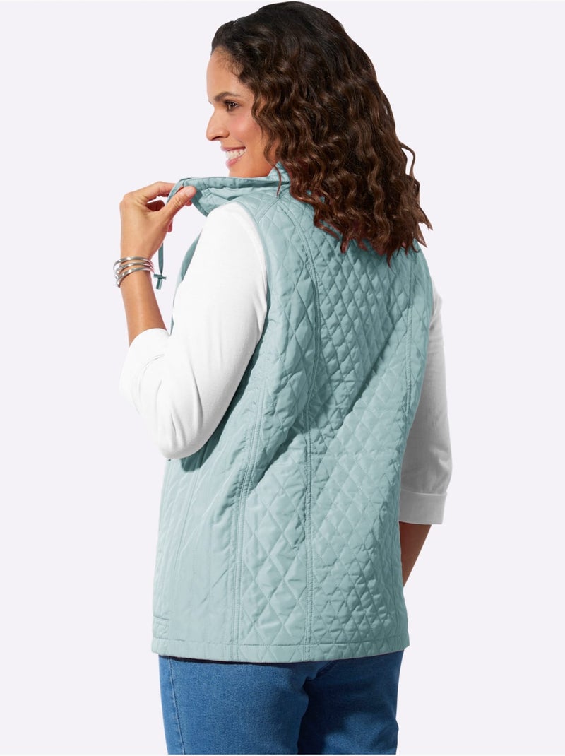 Gilet Matelassé Piquage élégant - Taille Standard - Witt Vert - Kiabi
