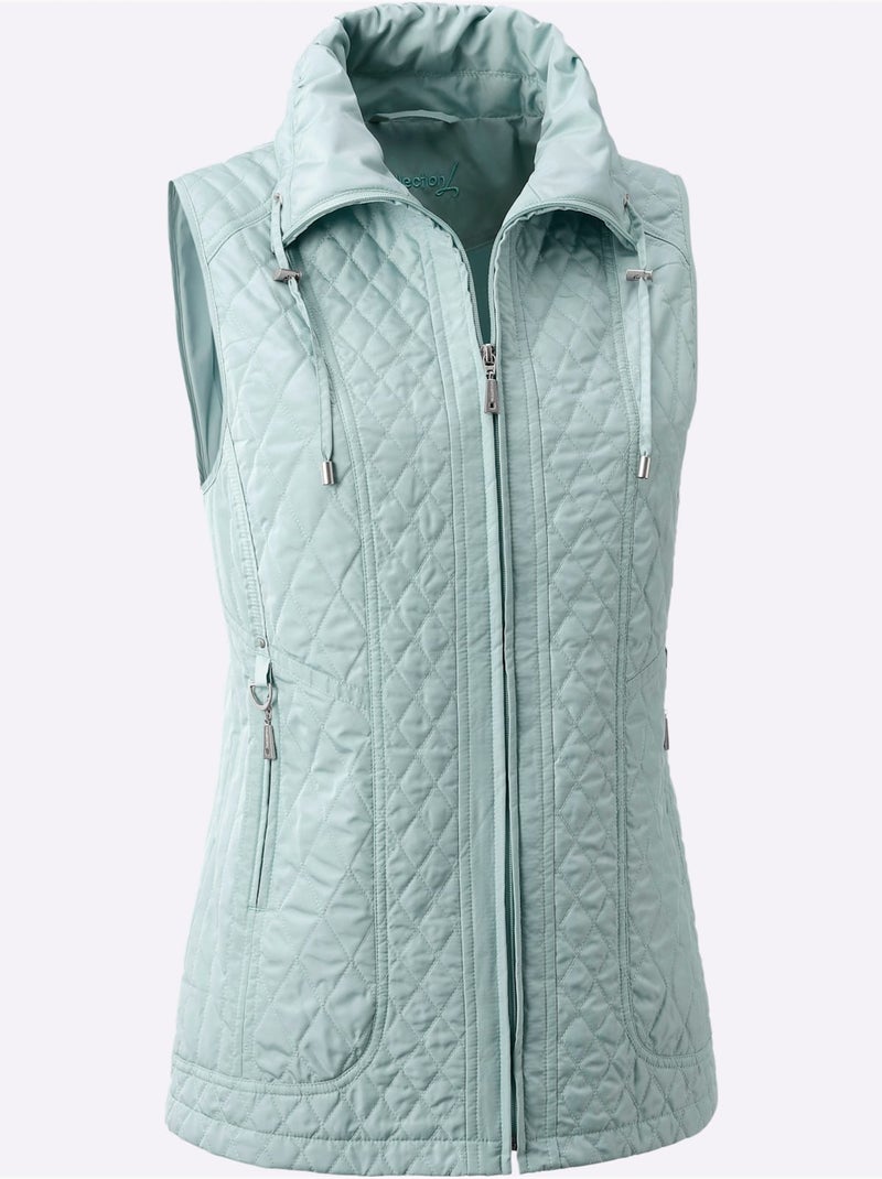 Gilet Matelassé Piquage élégant - Taille Standard - Witt Vert - Kiabi