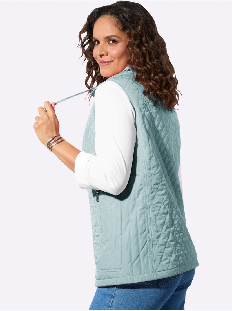 Gilet Matelassé Piquage élégant - Taille Standard - Witt Vert - Kiabi