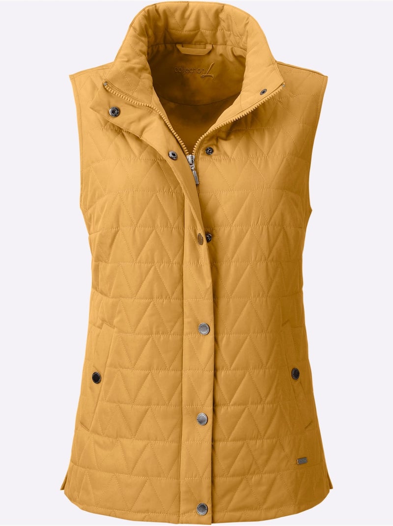 Gilet matelassé piquage intégral - taille standard - witt Ocre - Kiabi