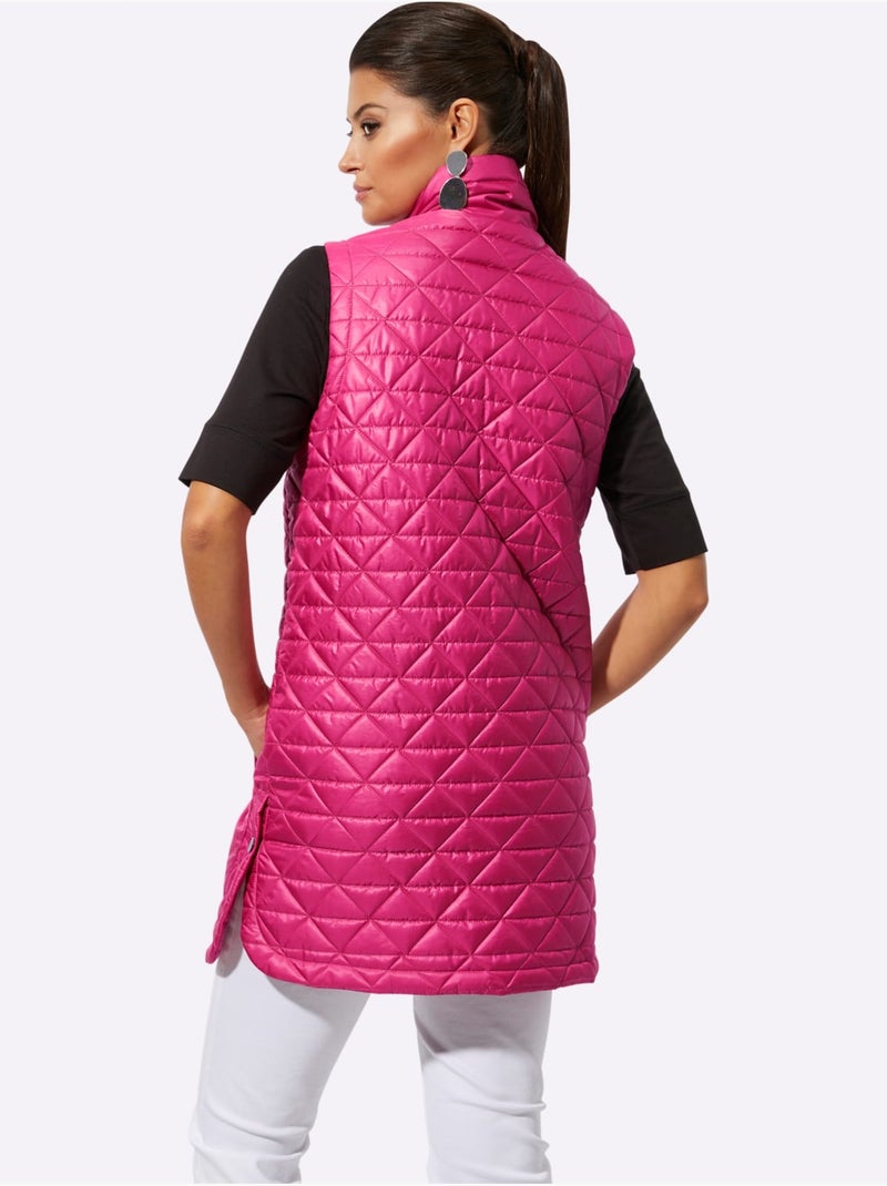 Gilet Matelassé Polyester Recyclé - Taille Standard - helline Rose fushia - Kiabi