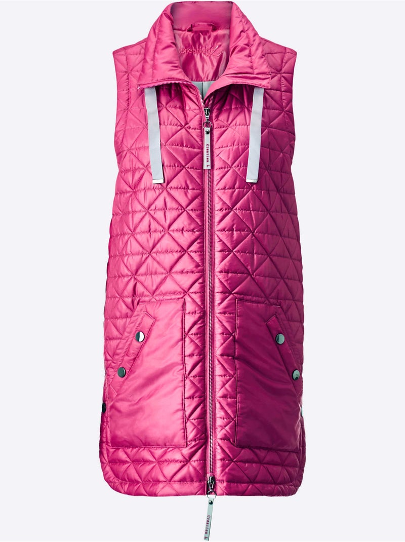 Gilet Matelassé Polyester Recyclé - Taille Standard - helline Rose fushia - Kiabi
