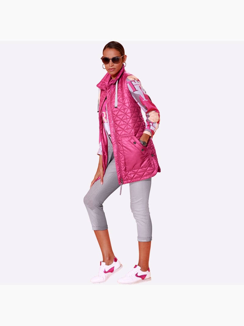 Gilet Matelassé Polyester Recyclé - Taille Standard - helline Rose fushia - Kiabi