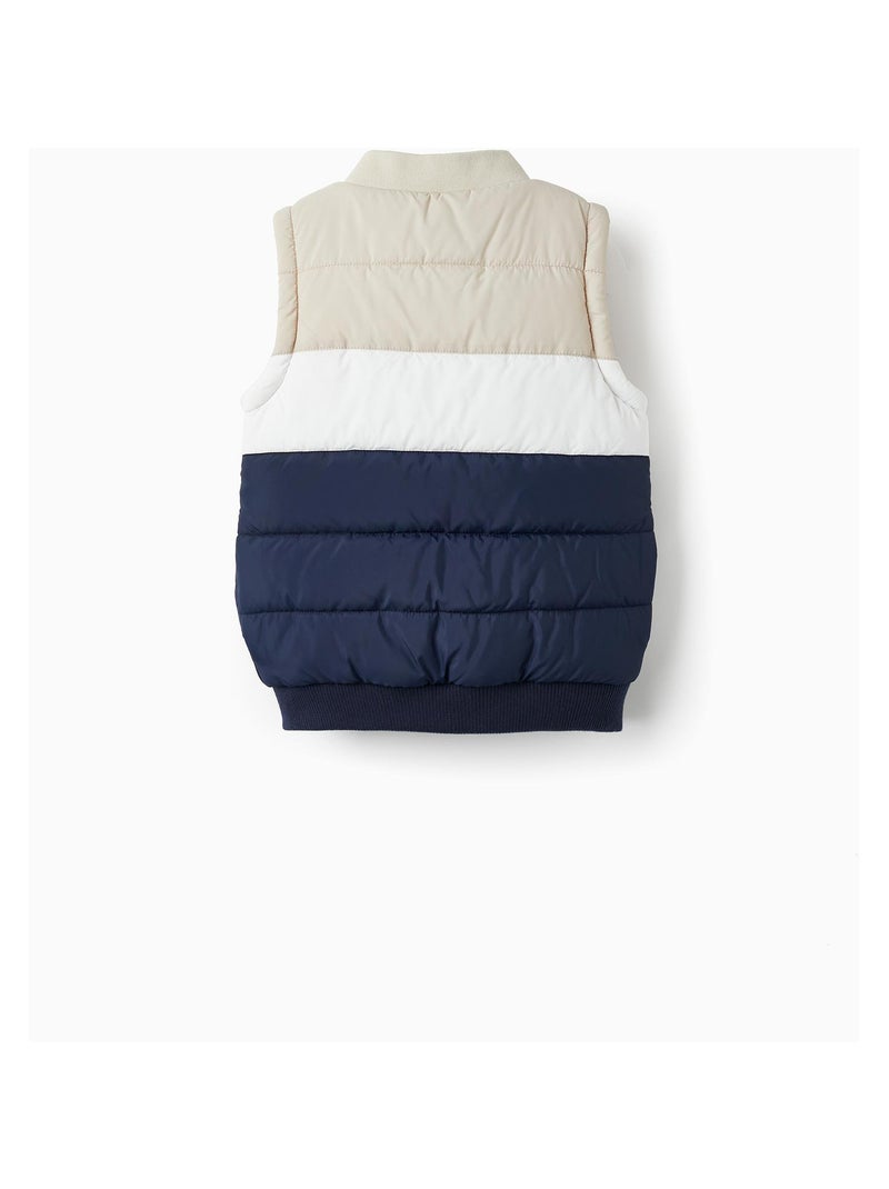 Gilet matelassé tricolore pour garçon FLYING BIRDS Bleu foncé - Kiabi