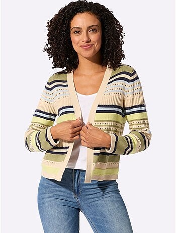 Gilet Mélange De Motifs Tendance - Taille Standard - Witt