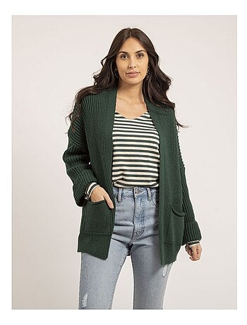 Gilet mi-long ouvert KIRSTEN