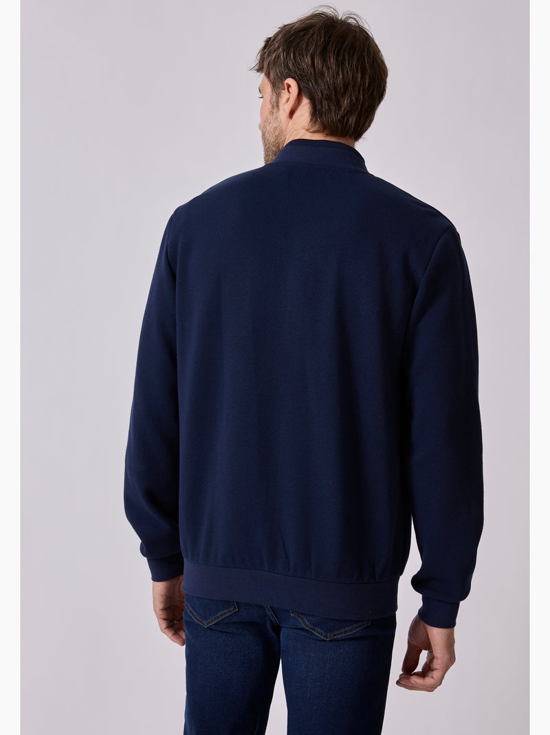 Gilet molleton zippé - damart Bleu marine - Kiabi