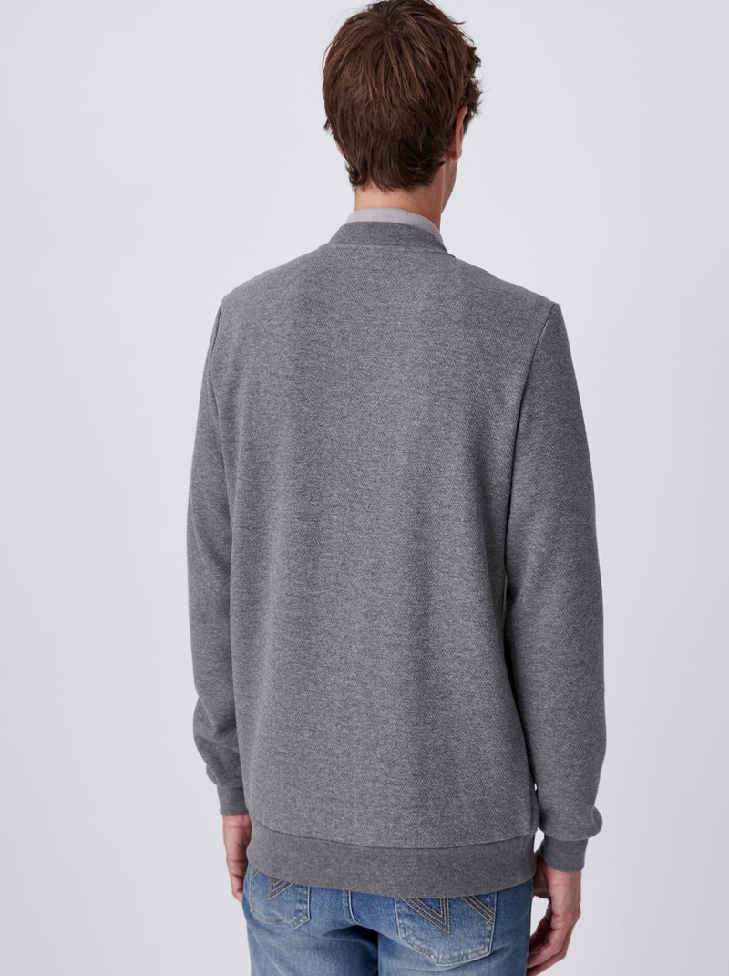 Gilet molleton zippé - Damart Gris - Kiabi