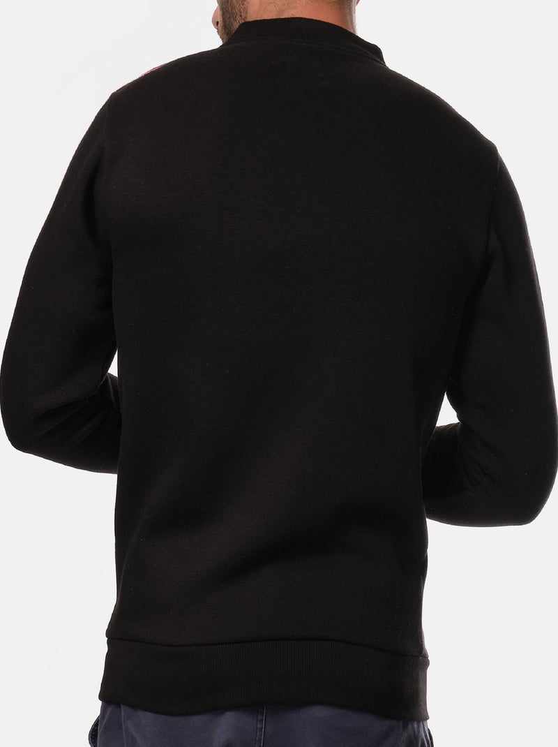 Gilet molleton zippé Noir - Kiabi