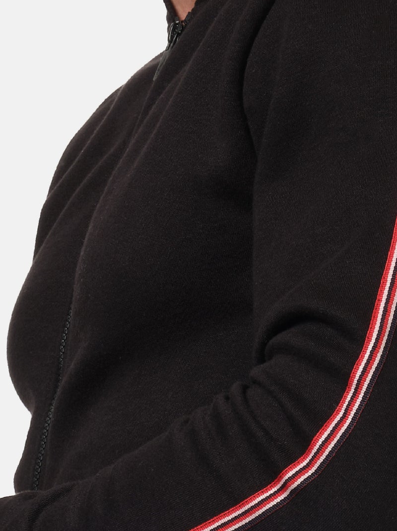 Gilet molleton zippé Noir - Kiabi