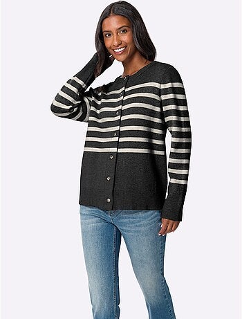 Gilet Motif à Rayures Exclusif - Taille Standard - Helline