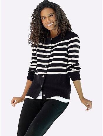 Gilet Motif à Rayures Exclusif - Taille Standard - Helline