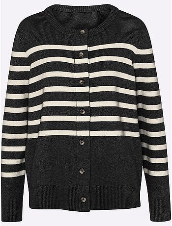 Gilet Motif à Rayures Exclusif - Taille Standard - Helline
