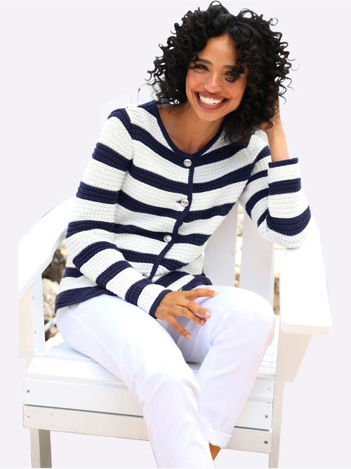 Gilet Motif à Rayures Mode - Taille Standard - helline - Kiabi