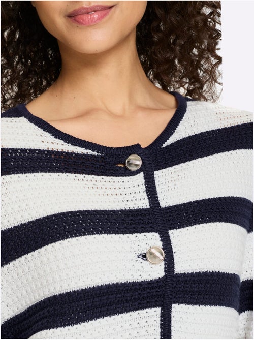 Gilet Motif à Rayures Mode - Taille Standard - helline - Kiabi