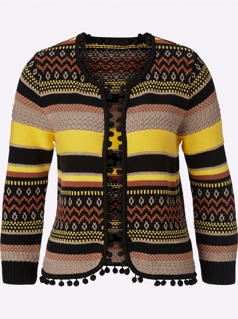 Gilet Motif à Rayures Tendance - Taille Standard - helline Multicolore - Kiabi