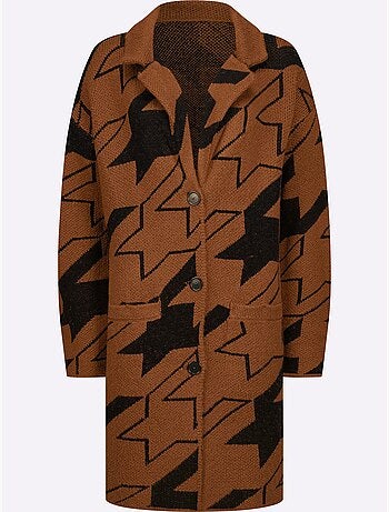 Gilet Motif Pied-de-poule - Taille Standard - Moda Vilona