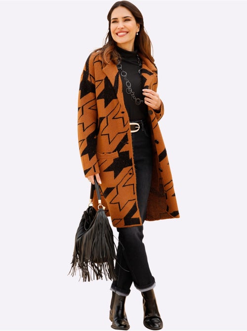 Gilet Motif Pied-de-poule - Taille Standard - Moda Vilona - Kiabi Gilet Motif Pied-de-poule - Taille Standard - Moda Vilona - Kiabi
