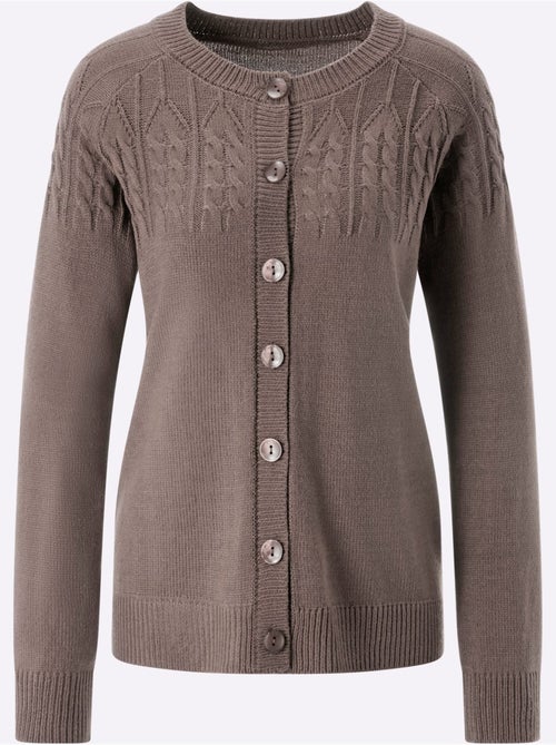 Gilet Motif Torsadé Devant Et Aux Manches - Taille Standard - Moda Vilona - Kiabi Gilet Motif Torsadé Devant Et Aux Manches - Taille Standard - Moda Vilona - Kiabi