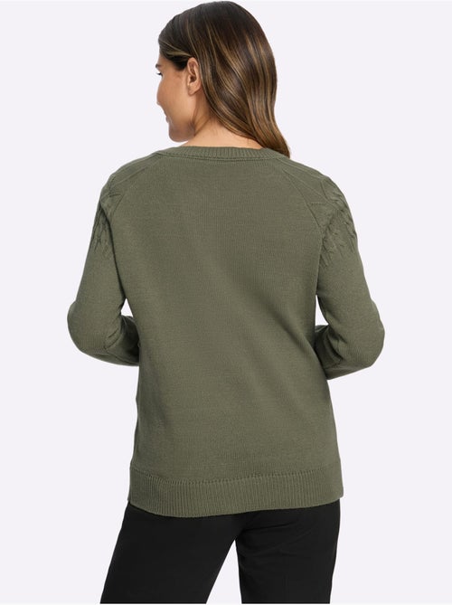 Gilet Motif Torsadé Devant Et Aux Manches - Taille Standard - Moda Vilona - Kiabi