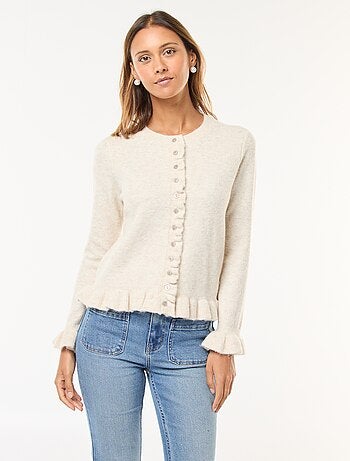 Gilet mouliné avec détails ondulés