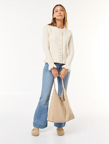 Gilet mouliné avec détails ondulés