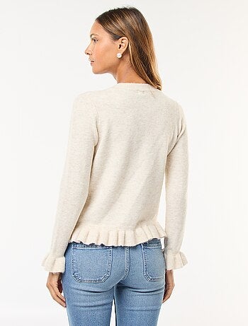 Gilet mouliné avec détails ondulés