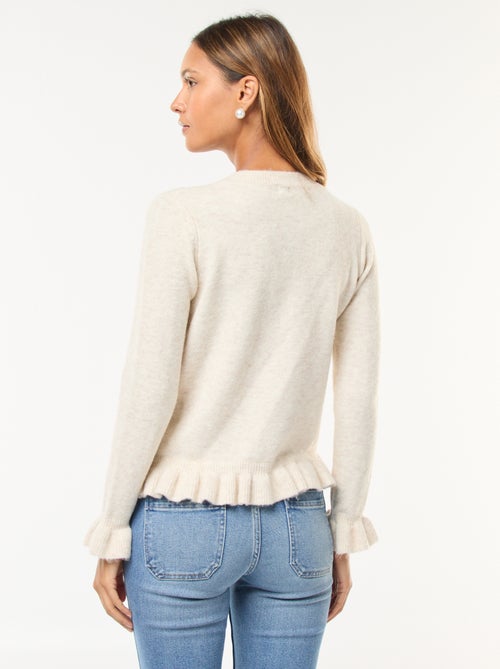 Gilet mouliné avec détails ondulés - Kiabi