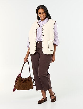 Gilet moutonné sans manches