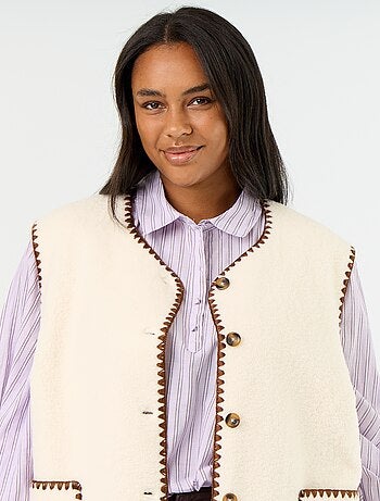 Gilet moutonné sans manches